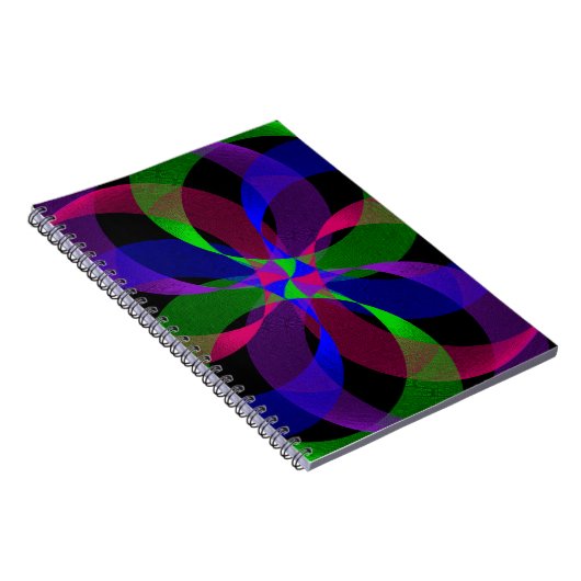 3D 2D Geometric Hybrid Spiral Notebook ノートブック (右側)