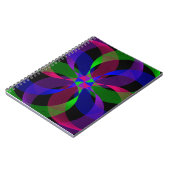 3D 2D Geometric Hybrid Spiral Notebook ノートブック (左側)
