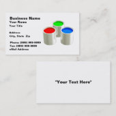 3D 3着色されたペンキの缶(白人BGのRGB) 名刺 (正面/裏面)