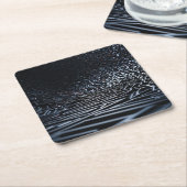 「3D Amoled黒の背景」 スクエアペーパーコースター (アングル)