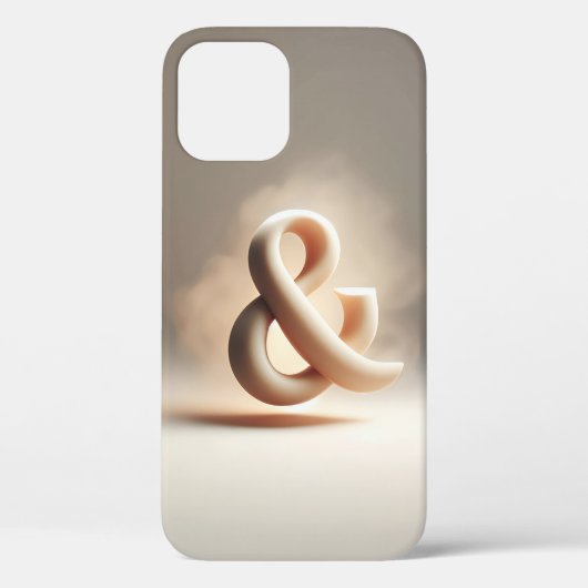 3D Ampersand Symbol - Beige & Neutral Phone Case Case-Mate iPhoneケース (裏面)