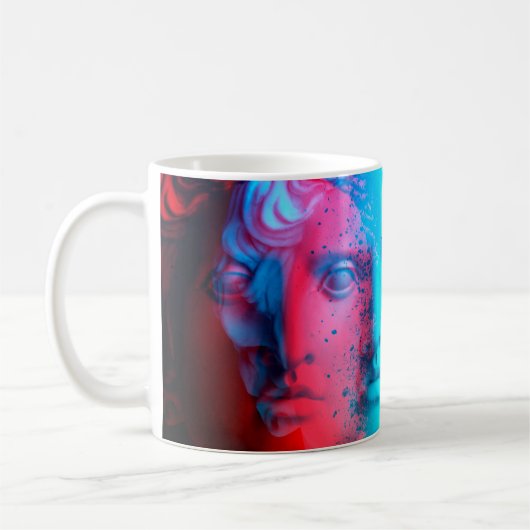 3d anaglyph effect. Covid-mutants. David Apollo. G コーヒーマグカップ (左)