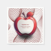 3D Apple of Our Eye Geometric Baby Shower スタンダードカクテルナプキン (正面)