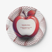 3D Apple of Our Eye Geometric Baby Shower ペーパープレート (正面)