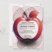 3D Apple of Our Eye Geometric Baby Shower 招待状 (正面)