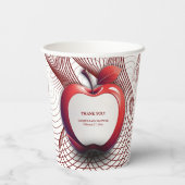 3D Apple of Our Eye Geometric Baby Shower 紙コップ (裏面)