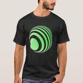 3D-Ball mit grünen Streifen -  Tシャツ