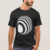 3D-Ball mit weißen Streifen -  Tシャツ (正面)