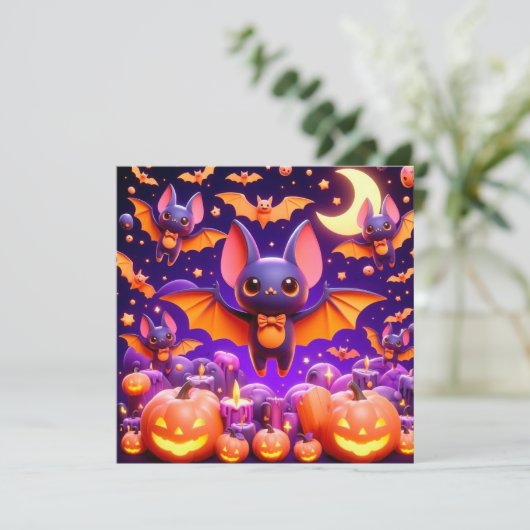 3D bats pumpkins halloween (スタンド正面)