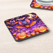 3D bats pumpkins halloween コースター (左側)