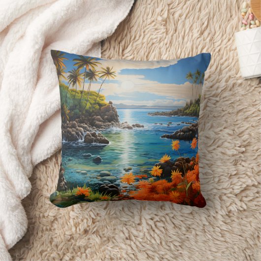3D beach cushion クッション (ブランケット)