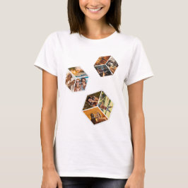 3D-Bilderwürfel im Raum, 9 Foto-Kollage in 3D Tシャツ