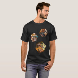 3D-Bilderwürfel im Raum, 9 Foto-Kollage in 3D Tシャツ