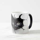 3D Black cat モーフィングマグカップ (正面右)