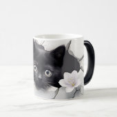 3D Black cat モーフィングマグカップ (正面右)