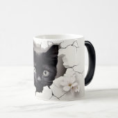 3D Black cat モーフィングマグカップ (正面右)