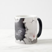 3D Black cat モーフィングマグカップ (正面右)