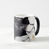 3D Black cat モーフィングマグカップ (正面右)
