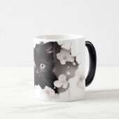 3D Black cat モーフィングマグカップ (正面右)