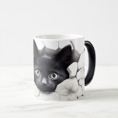 3D Black cat モーフィングマグカップ (正面右)