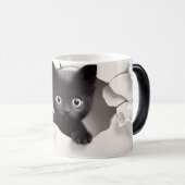 3D Black cat モーフィングマグカップ (正面右)