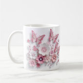 3D-Blush-Bloom-Butterfly-Dream コーヒーマグカップ (左)