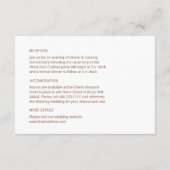 3D Boho Floral Wedding Details エンクロージャーカード (裏面)