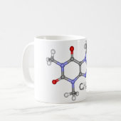 3D Caffieneの分子のマグ コーヒーマグカップ (正面左)