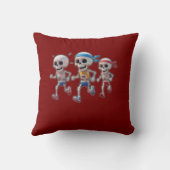“3D Cartoon Skeleton Race • Funny Running Skeleton クッション (裏面)