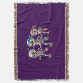 “3D Cartoon Skeleton Race • Funny Running Skeleton スローブランケット (正面縦)