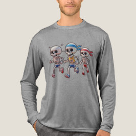“3D Cartoon Skeleton Race • Funny Running Skeleton トライブレンドＴシャツ