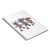 “3D Cartoon Skeleton Race • Funny Running Skeleton ノートブック (右側)