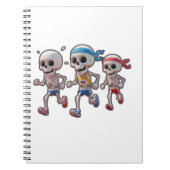 “3D Cartoon Skeleton Race • Funny Running Skeleton ノートブック (正面)