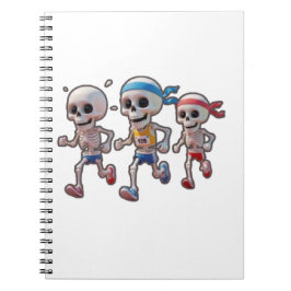 “3D Cartoon Skeleton Race • Funny Running Skeleton ノートブック