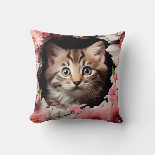 3D cat pillow クッション (正面)