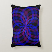 3D Center Flower Petal Geometric Accent Pillow アクセントクッション (正面(垂直))