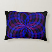 3D Center Flower Petal Geometric Accent Pillow アクセントクッション (裏面)