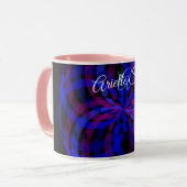 3D Center Flower Petal Geometric Coffee Mug マグカップ (正面左)