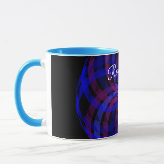 3D Center Flower Petal Geometric Coffee Mug マグカップ (左)