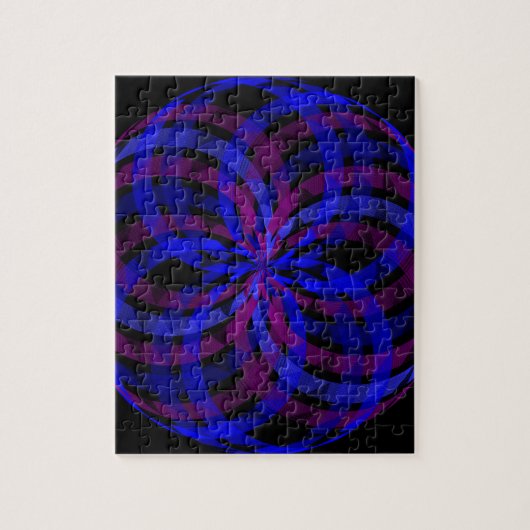 3D Center Flower Petal Geometric Puzzle ジグソーパズル (縦)