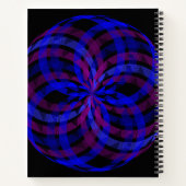 3D Center Flower Petal Geometric Spiral Notebook ノートブック (裏面)