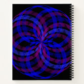 3D Center Flower Petal Geometric Spiral Notebook ノートブック (裏面)