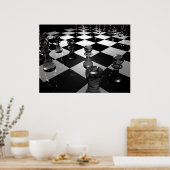 3d_chess_board_wallpaper_3d_models_3d_wallpaper_19 ポスター (キッチン)