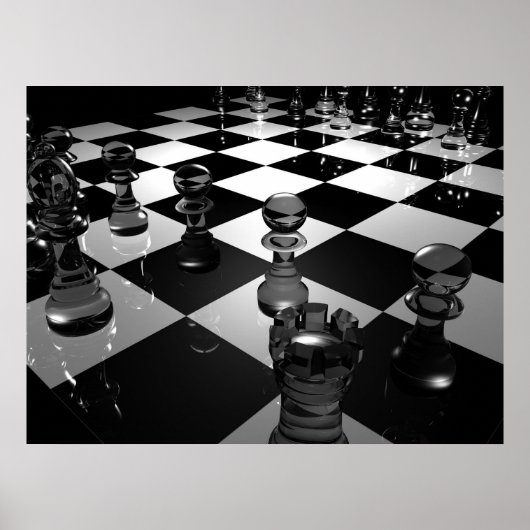 3d_chess_board_wallpaper_3d_models_3d_wallpaper_19 ポスター (正面)