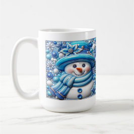 3D Christmas Snowman コーヒーマグカップ