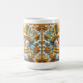 3D Christmas Snowman  コーヒーマグカップ (中央)