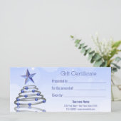 3D Chromeモダンクリスマスツリーのギフト証明書 (スタンド正面)