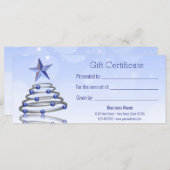 3D Chromeモダンクリスマスツリーのギフト証明書 (正面/裏面)