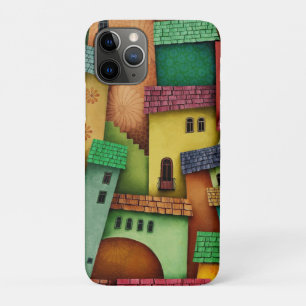 3D Colorful Abstract Houses - Unique Art design iPhone 11 Proケース