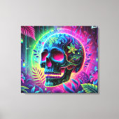 3D Colorful Skull キャンバスプリント (正面)